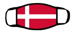 One layer mask  with edge Danish flag