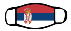 包边一片式口罩塞尔维亚国旗Serbia flag