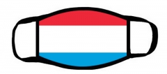 One layer mask  with edge  Luxembourg flag