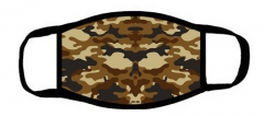 One layer mask  with edge brown camouflage