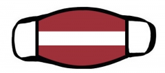 One layer mask  with edge Latvia flag