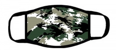 One layer mask  with edge green camouflage
