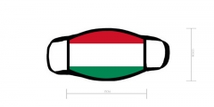 One layer mask  with edge Hungarian flag