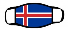 One layer mask  with edge Iceland flag