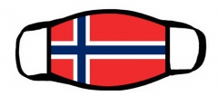 One layer mask  with edge Norwegian flag