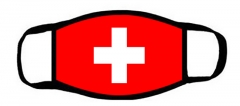 One layer mask  with edge Swiss flag