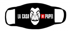 包边一片式口罩黑底紫砂屋la case de papel