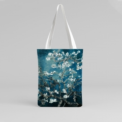 Hand bag van gogh almond blossoms