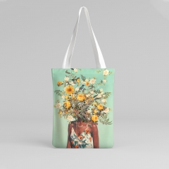 Hand bag woman and flowers