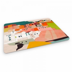 Mouse pad italy coast houses minimal abstract