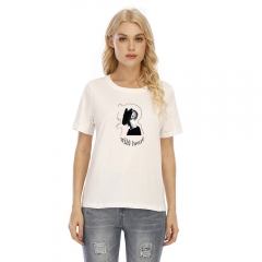 Ladies short sleeved T-shirt man