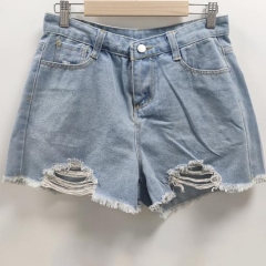 Ripped Denim Shorts