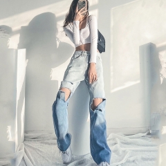 Gradation Ripped Jeans