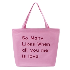 粉色折边手提袋