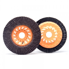 Flap disc with nylon backing