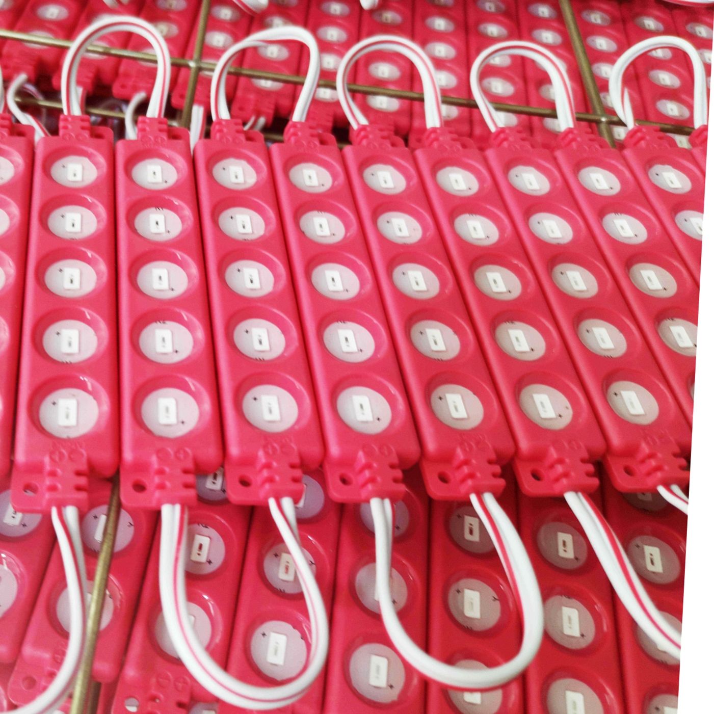 100pcs Pack 12V DC 5 LED Injection Module SMD5730 6500k White RED