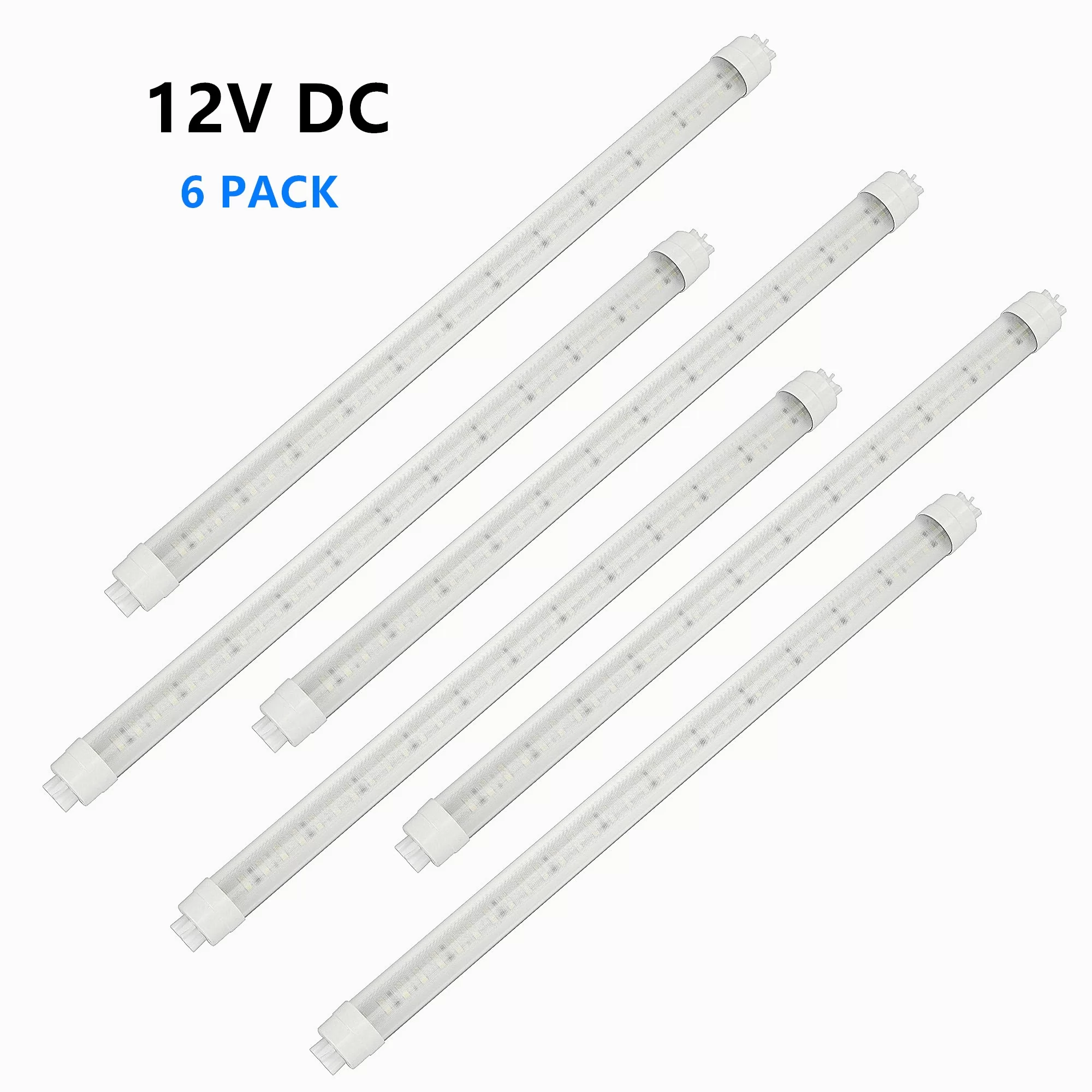 F15T8  DC 12V  18inch/18"Length 7W 6500K T8 LED Replacement Tube Light Automotive RV Marine (6 packs )