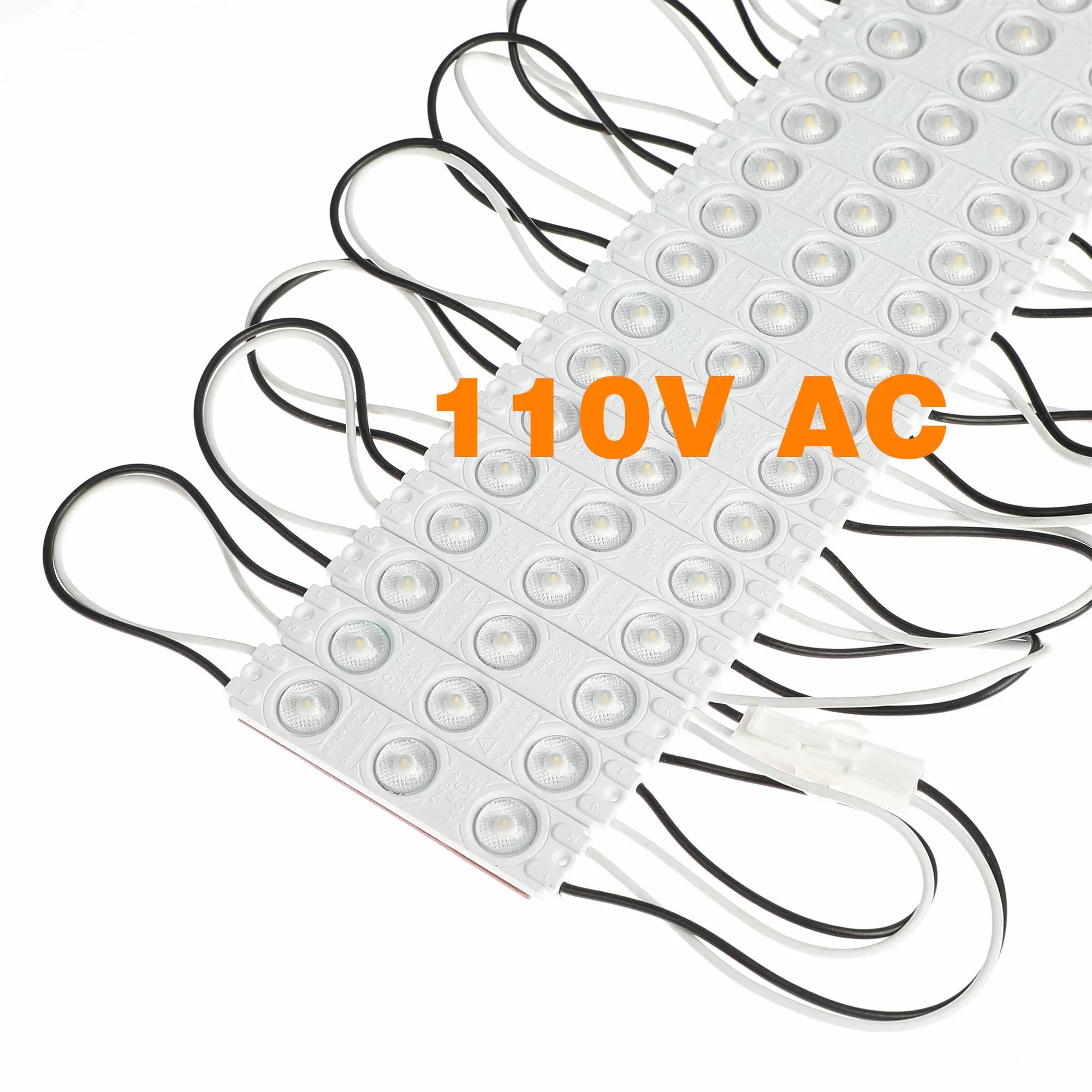 100PCS AC110V 1.5W SMD 3 LED Module Light for Letter Sign Advertising Light box  with Tape Adhesive Backside