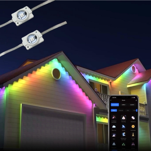 Smart eaves lighting RGB APP control blue-tooth 100FT 72LEDs Holiday Decoration IP68 Waterproof LED Permanent Outdoor Eaves Light