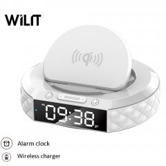 Digital Alarm Clock Bedside Night Light with Wireless Charger Phone Holder U23