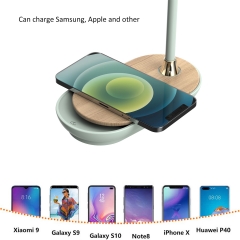 LED desk lamp with QI wireless charger