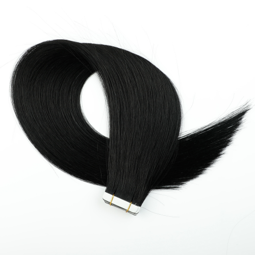 100%  Virgin Human Hair Natural Black Straight Tape In Hair Extensions (20pcs/50grams)