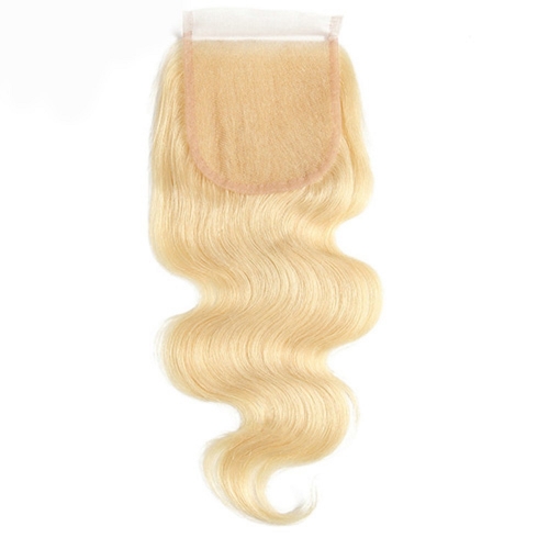 Wholesale  Platinum Blonde #613 Body Wave 4*4 Lace Closure
