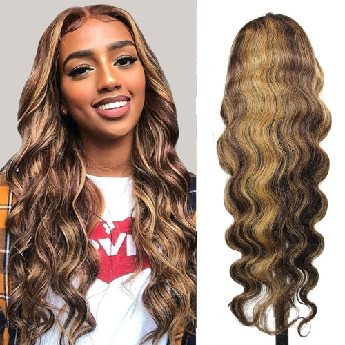 #4/27 Highlight Honey Blonde 13*4 Frontal Lace Wig Body Wave