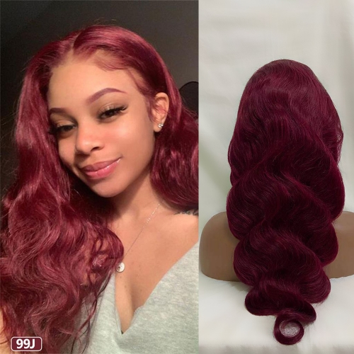 Body Wave #99j 13*4 Frontal Transparent Lace Wig