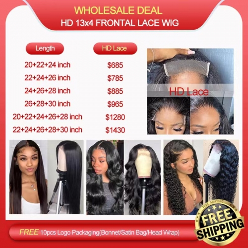 HerHairWorld HD Full Frontal Lace 13*4  Wig Wholesale Deal