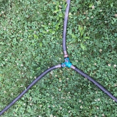 Plastic 2-way garden water hose splitter