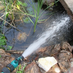 Válvula de corte de água do jardim