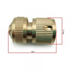 Brass 12mm garden hose quick connector with watersto