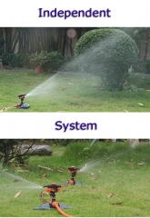Regadera plástica del impulso de la manguera de agua del jardín para el césped