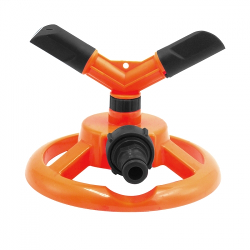 Plastic 2-arm lawn sprinkler water rotary sprinkler