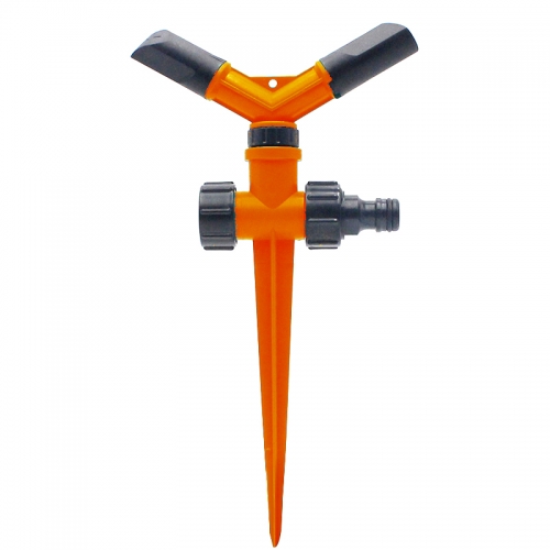 Plastic 2-arm garden rotary sprinkler