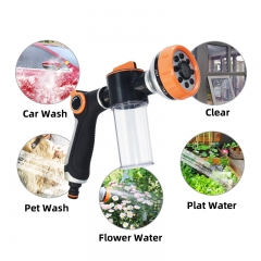 Buse de pulvérisation de savon à l'eau de jardin à 8 motifs