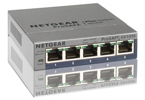 Netgear GS105E-200AUS 5端口千兆管理Prosafe Plus交换机