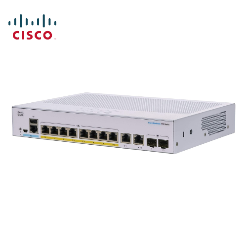 思科（Cisco）CBS350-8FP-E-2G-CN   8 个 10/100/1000 PoE+ 端口，功率预算为 120W / 2 个千兆铜缆/SFP 组合端口 /  机架式 / 商用  企业级网络交换机