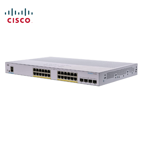 思科 （Cisco）CBS350-24P-4X-CN  企业级网络交换机  24 个 10/100/1000 PoE+ 端口，功率预算为 195W ，4 个 10 千兆位 SFP+ ，机架式