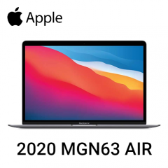 苹果（Apple）2020款 MGN63 AIR(13.3/M1/256G/深空灰)新款 13.3原彩显示视网膜屏/触控 ID/AppleM1八核/8G/256G/八核图形处理器和16核神经网络引擎/两个雷雳/USB 4端口