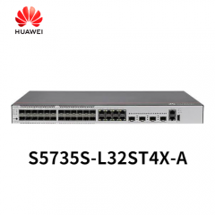 华为（HUAWEI ） S5735S-L32ST4X-A 24千兆光口SFP/8个电口/4个万兆光口SFP+/交换机 24 x GE SFP 端口, 8 x 10/100/1000BASE-T 端口, 4 x 10 GE SFP+端口