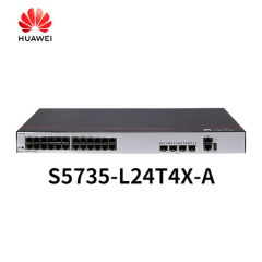 华为（HUAWEI）S5735-L24T4X-A 交换机，24端口+4个万兆光口SFP+交换机 24 个 10/100/1000Base-T 端口，4 个 10 GE SFP+ 端口