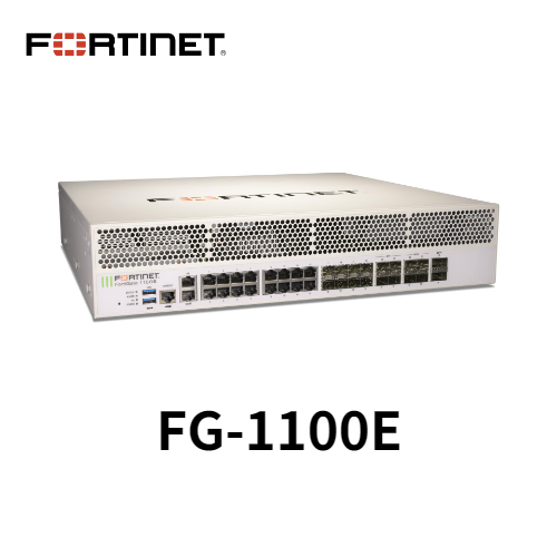 FortiGate® 1100E Series  FG-1100E 防火墙  Fortinet FortiGate 1100E FG-1100E，2x 40GE QSFP+ 插槽，4x 25GE SFP28 插槽，4x 10GE SFP+ 插槽，8x GE SFP 插槽，18x GE RJ45 端口（包括 16x 端口，2x 管理/HA 端口）SPU NP6 和 CP9 硬件加速，以及2 个交流电源