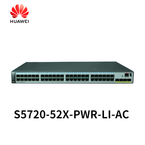 Huawei S5700 Series Switch S5720-52X-PWR-LI-AC Switch 48 10/100/1000BASE-T ports and 4 10G SFP+ ports