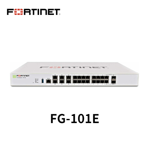 飞塔 FG-101E - Fortinet NGFW 中端系列 FortiGate 101E 20 x GE RJ45 端口（包括2 x WAN 端口，1 x DMZ 端口，1 x Mgmt 端口，2 x HA 端口，14 x 交换机端口），2 x Shared 媒体对（包括 2 个 GE RJ45 端口、2 个 SFP 插槽）480GB 板载存储。 最大托管 FortiAP（总/隧道）64 / 32 / NGFW 360 Mbps