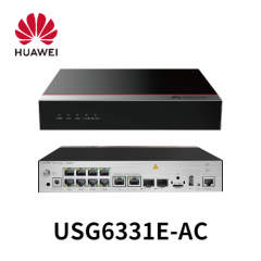 HUAWEI USG6331E-AC VPN Gigabit Firewall With SSLVPN 100 Users 8 × 10/100/1000M Autosensing Ethernet Electrical Port AC Power Supply 100V to 240V
