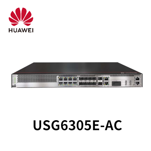 USG6305E-AC - Huawei Next-Generation Firewalls USG6305E AC Host(2*GE WAN+8*GE Combo+2*10GE SFP+,1 AC power) Enterprise-grade AI firewall launched by SMEs and chain institutions