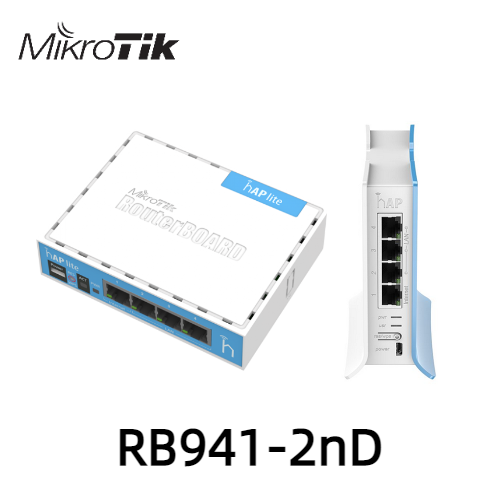 mikrotik rb941 – 2 nd routerboard HAP LITE 2.4 GHz Home Access Point LITE / 4 X 10/100 ethernet ports/CPU rated frequency 650 MHz/USB powered