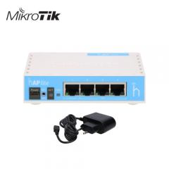mikrotik rb941 – 2 nd routerboard HAP LITE 2.4 GHz Home Access Point LITE / 4 X 10/100 ethernet ports/CPU rated frequency 650 MHz/USB powered